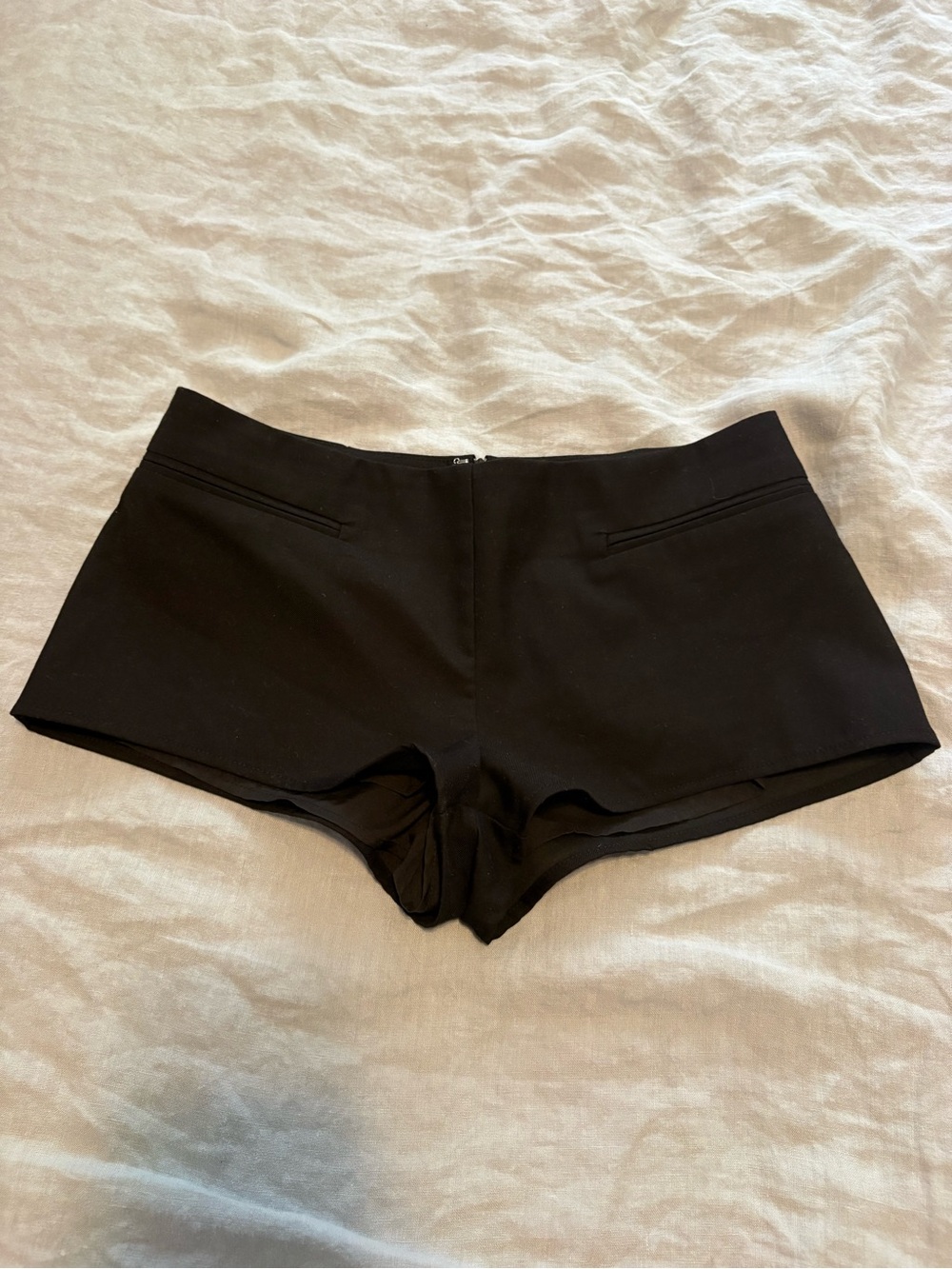 White fox Low Rise Don't Save Her Black Shorts